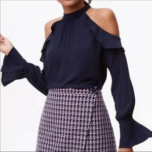 Loft cold shoulder blouse